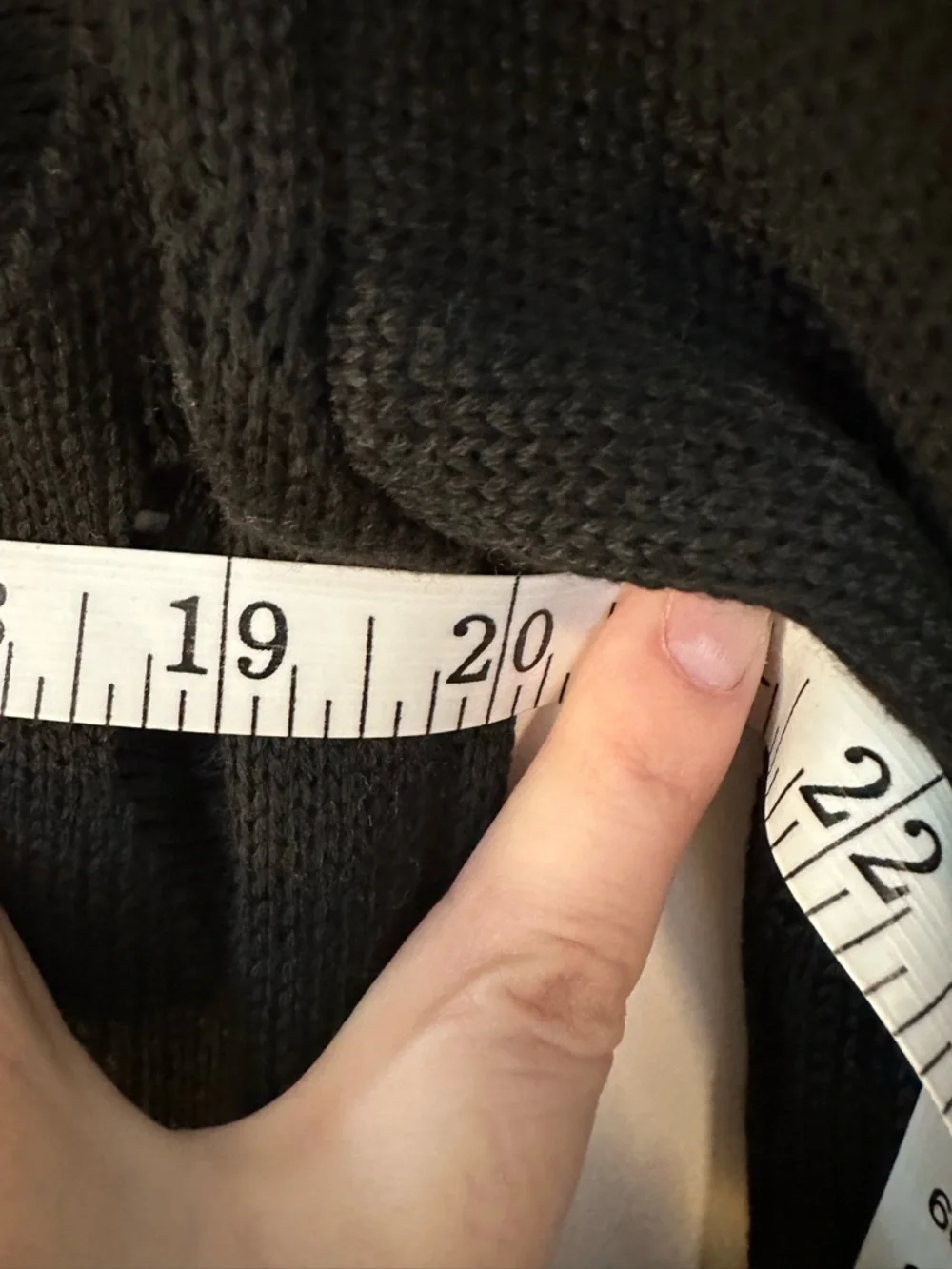 Black Distressed Knit Women's Sweater - Picture 4 of 4